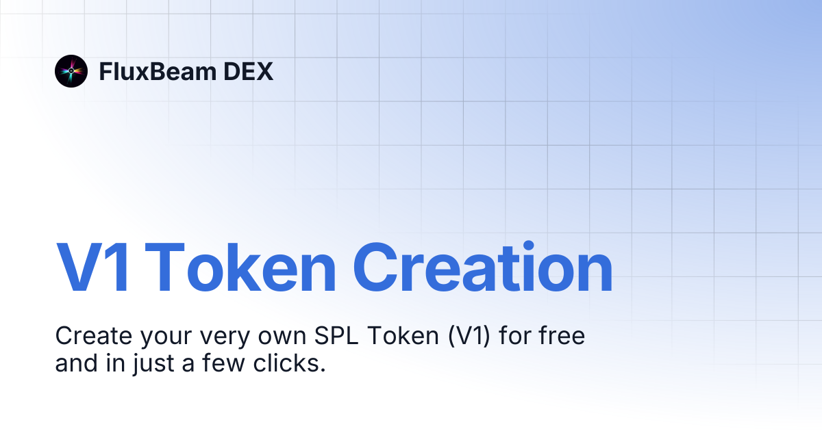 V1 Token Creation | FluxBeam DEX